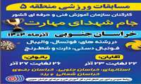 مدیرکل منابع انسانی و پشتیبانی سازمان آموزش فنی و حرفه ای کشور:مسابقات ورزشی منطقه 5 کشوری کارکنان سازمان به میزبانی استان خراسان جنوبی برگزار می شود